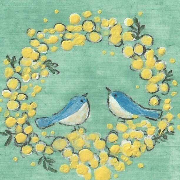 ☘幸運の綺麗な青い鳥☘ 掛け軸 絵 花鳥風月 日本 美術 楽天市場】絵画 現代日本画 花鳥画 夏飾り 紫陽花 西尾香悦 額入り
