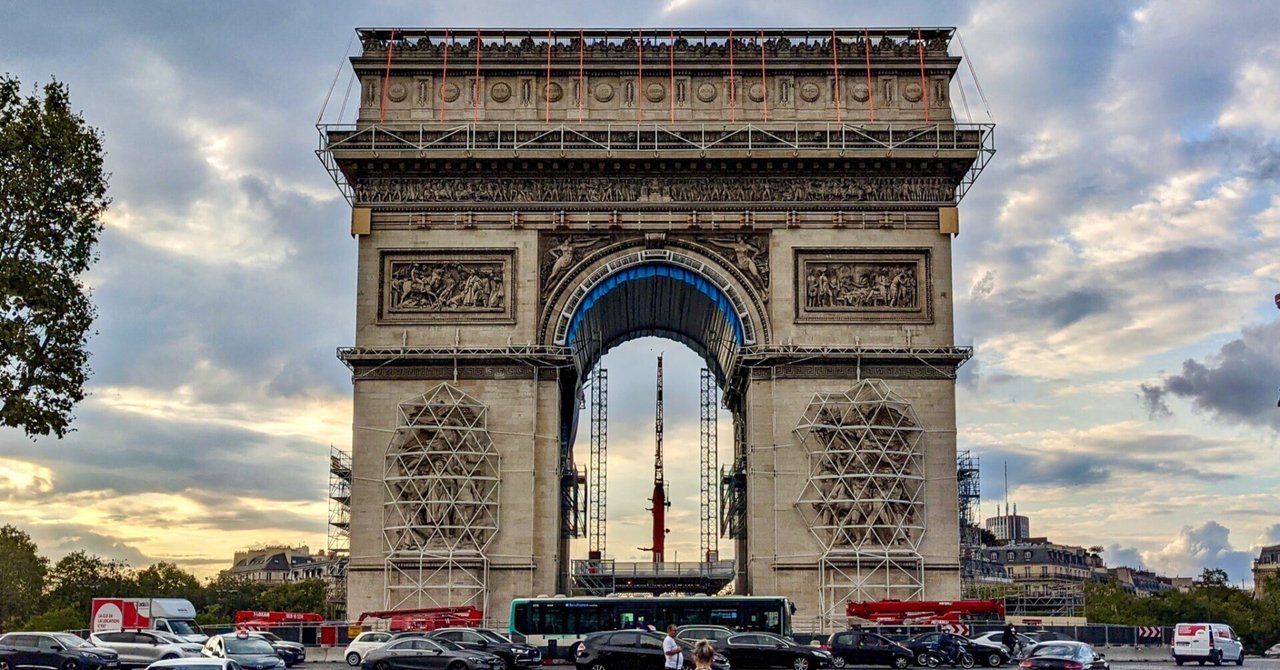 値下げ　フランス街の風景 エトワール凱旋門　人気の高級油彩画 横90×縦67 値下げ フランス街の風景 エトワール凱旋門 人気の高級油彩画 横