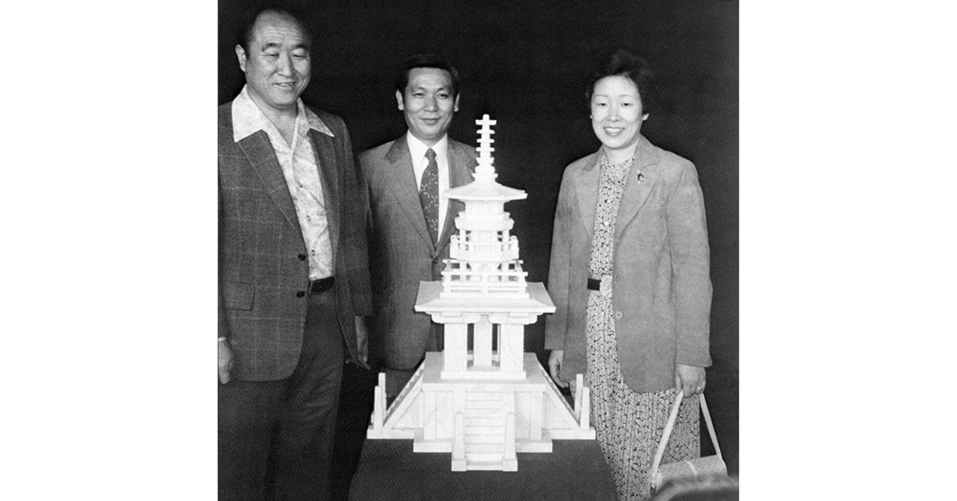統一教会　大理石　石彫　置物 札幌市引取限定】統一教会 ◇ 仏国寺 多宝搭 大理石 オブジェ