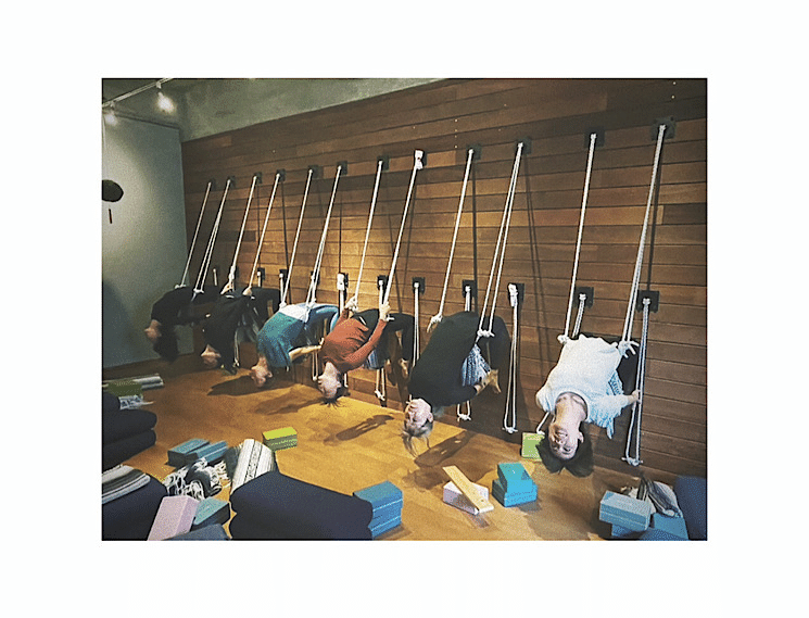 アイアンガーヨガ ロープ ウォールロープ 青 ショート Yoga RILATO