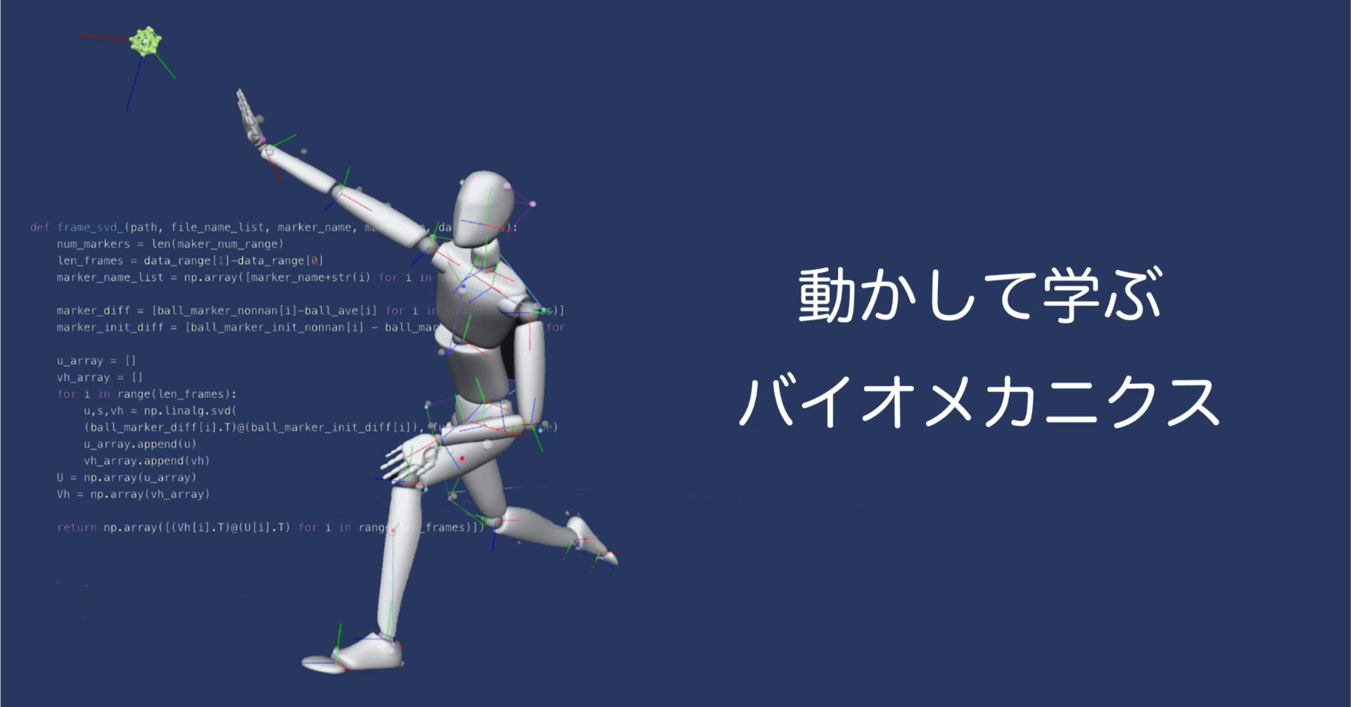 動かして学ぶバイオメカニクス #25 〜キック動作の全身解析 2