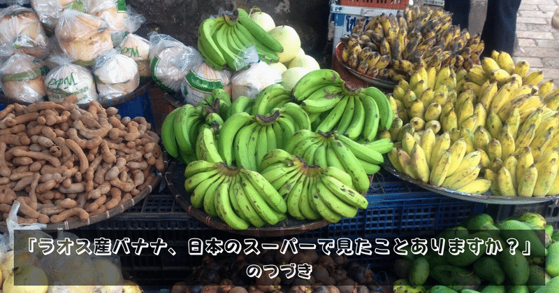 「ラオス産バナナ、日本のスーパーで見たことありますか？」のつづき（もう少し掘り下げてみた）
