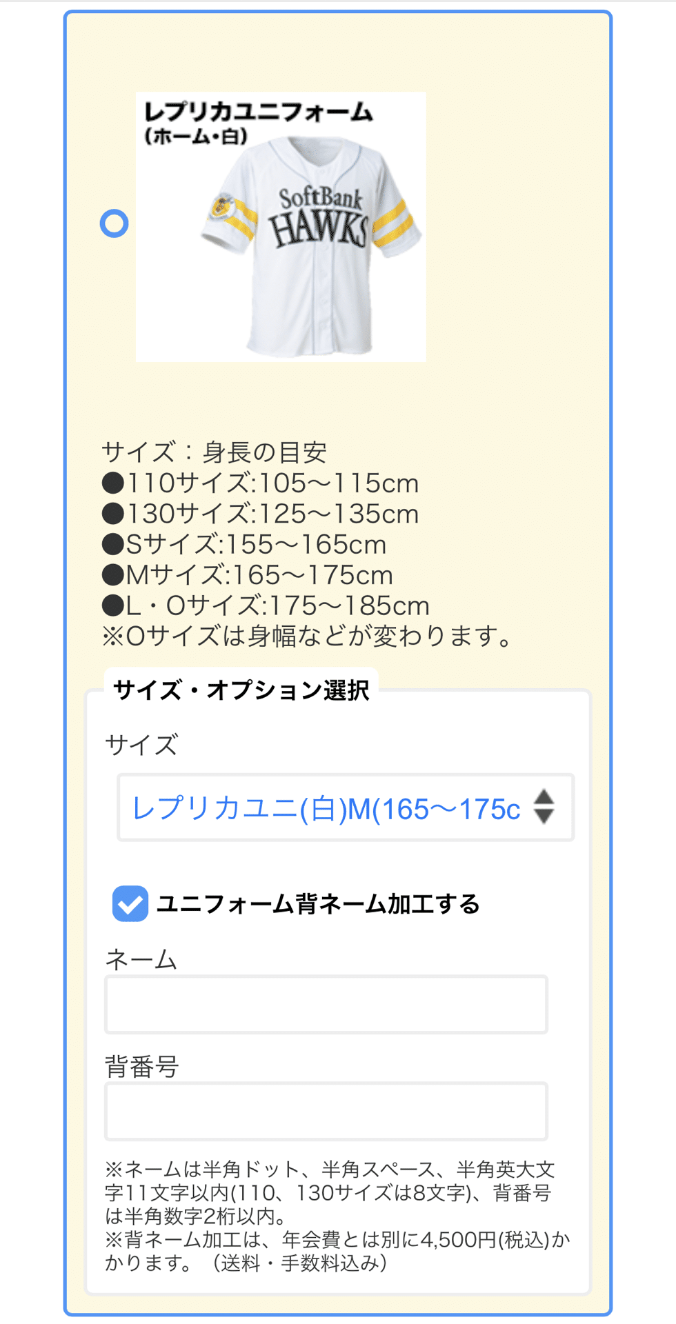 84_球団ファンクラブユニホームに(公式の手順で)背ネームをつけ