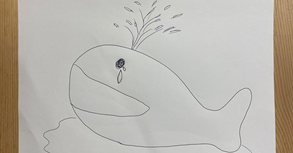 小さい頃に描いたクジラの絵｜Keijiro Suzuki