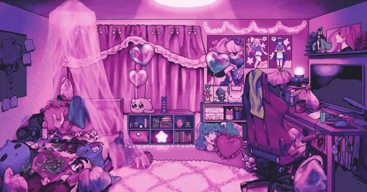 たにゃちゃん グラデーション背景 ドット絵背景の魅力|nyalra
