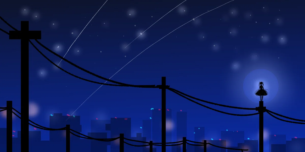 夜|kaeruco ... ((( ∧( _ )∧