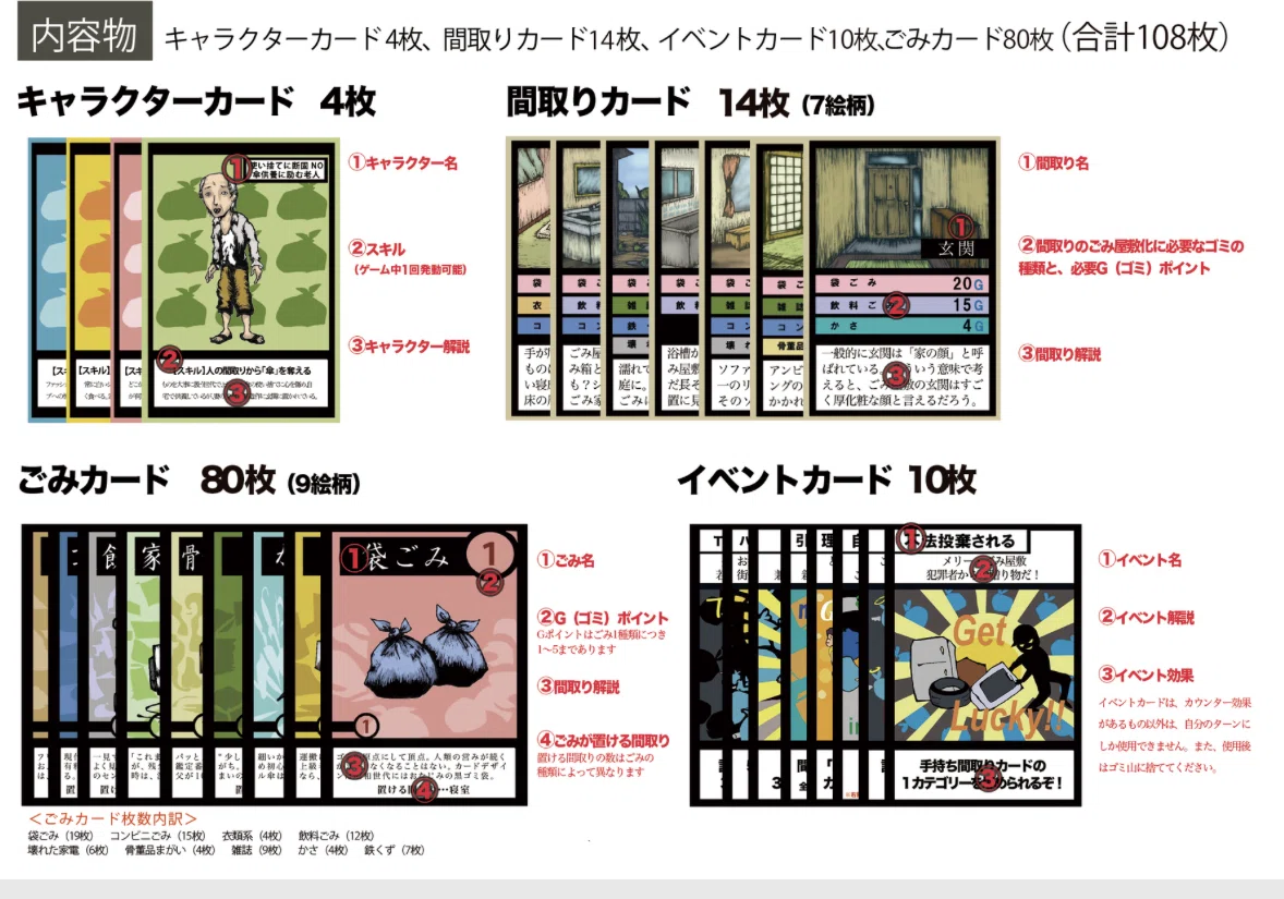 よくよく見直してみたら、【ごみ屋敷カードゲーム】をちゃんと紹介し 