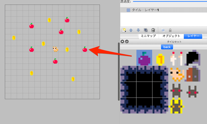 PythonでTiledマップエディタのデータを読み込む｜しゅん