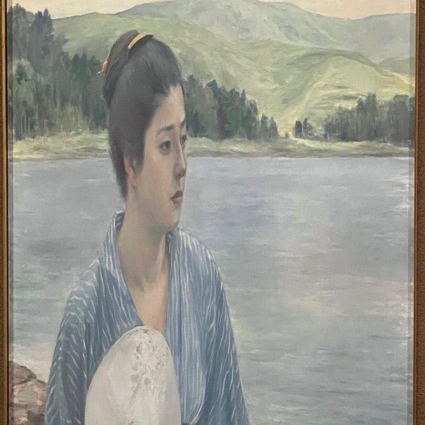 切手で出会った傑作、黒田清輝「湖畔」を観る〜「重要文化財の秘密