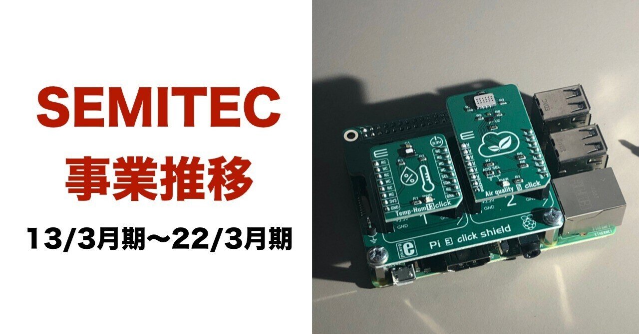 #41 【SEMITEC 事業推移】サーミスタセンサー。自動車関連の販売は大幅に拡大!|EC・小売・IT 研究ノート