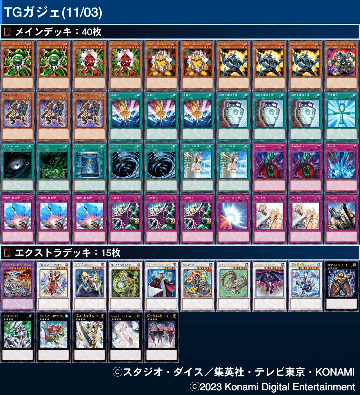 TGガジェ】について(ゲートボール1103環境@マスターデュエル)|衣玖 TGガジェ】について(ゲートボール1103環境@マスターデュエル)|衣玖