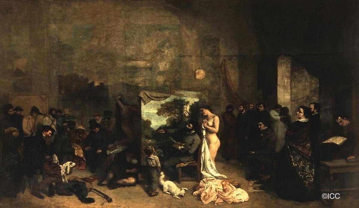 ギュスターヴ・クールベ、【麦を篩にかける女たち】、希少な額装用画集より アートのミカタ21】クールベ Gustave Courbet｜らち