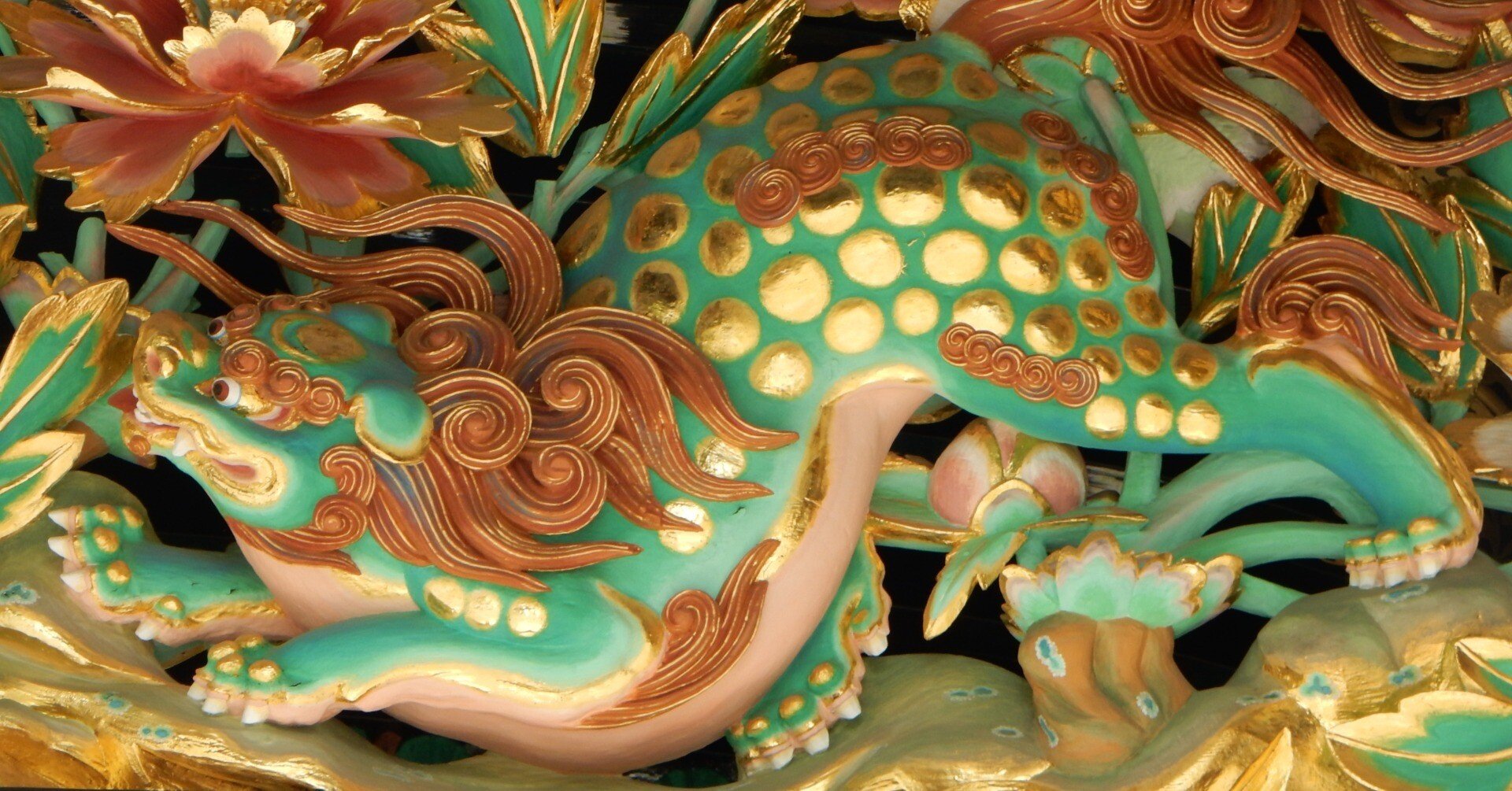 小柄　雲龍図　金銀象嵌　唐獅子 金襴生地通販唐獅子図 狩野永徳 柄 和風 生地販売なら都香庵