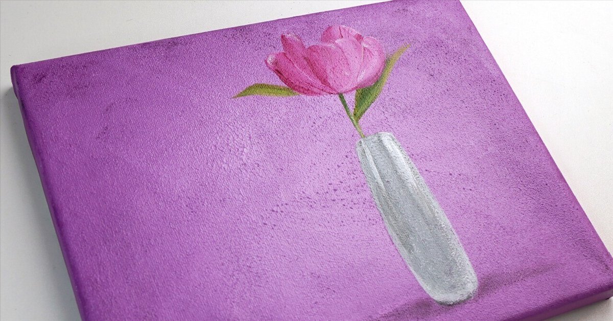 アクリル絵の具で「花の絵」を描いてみた｜junya_art