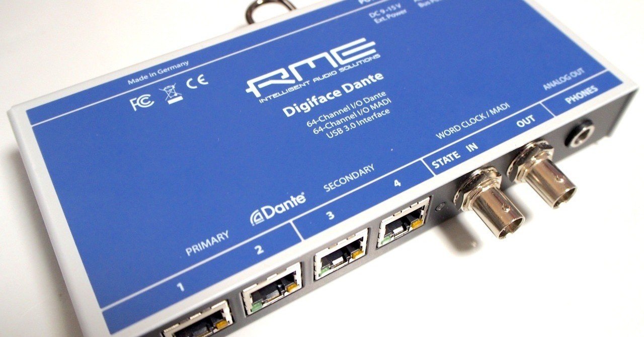 RME Digiface Dante レポート 前編｜tidbit inc.