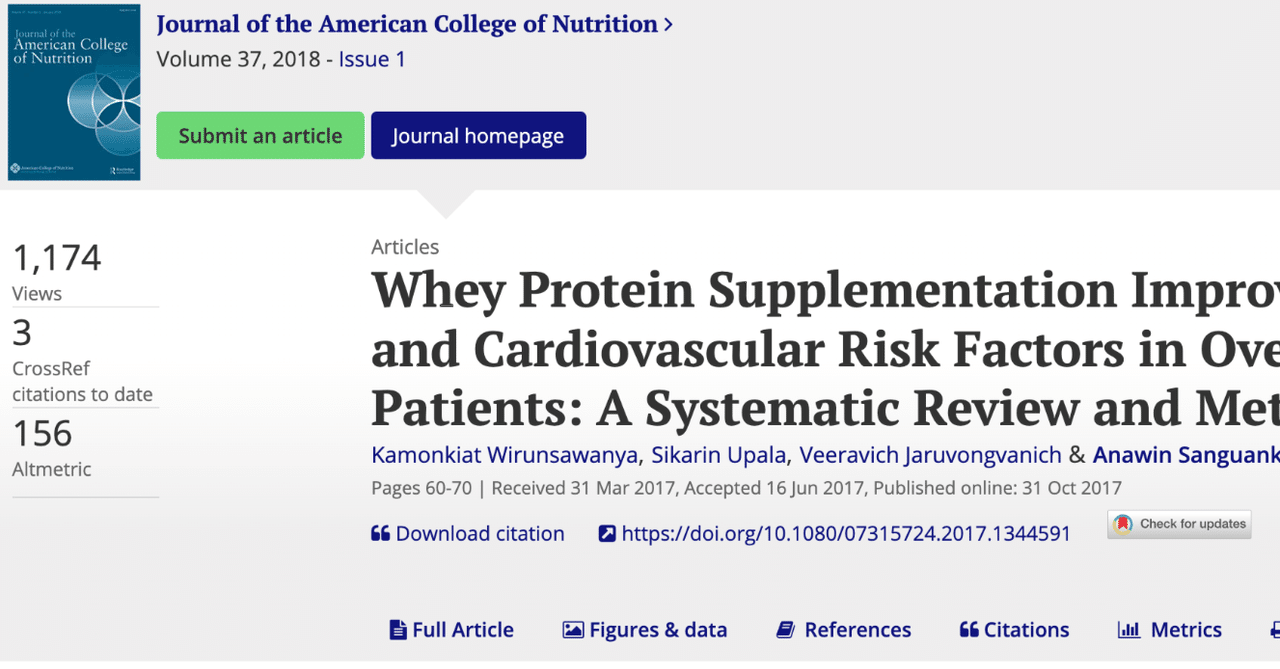 Whey Protein Supplementation Improves Body Composition and