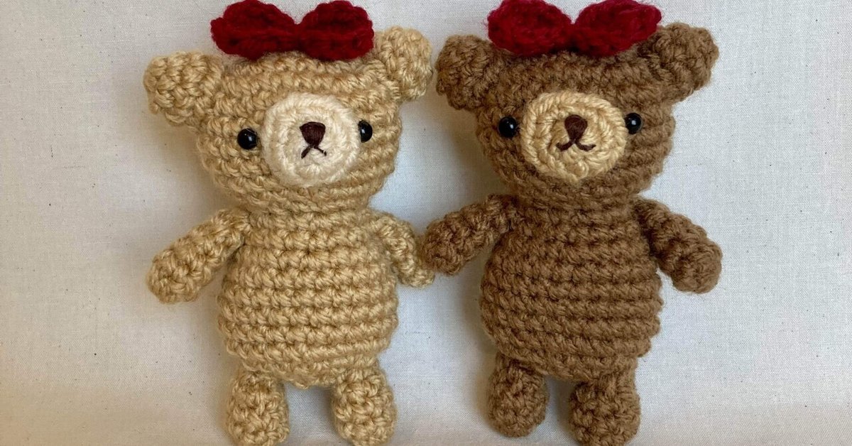 くまの編みぐるみキーホルダー （カラーが選べる＊編みぐるみ（くま  