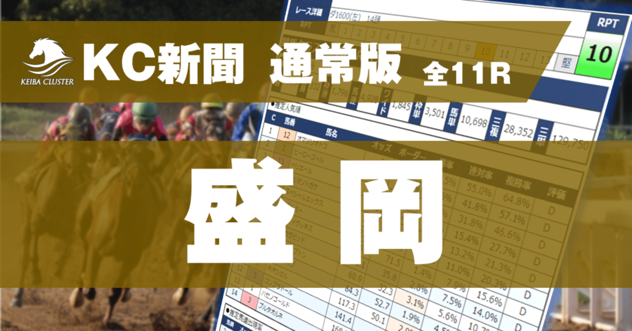 5/14(日)盛岡競馬『KC新聞』全11レース