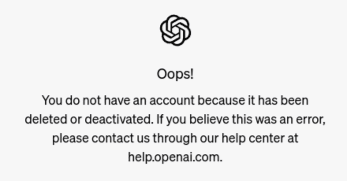 OPEN AIのアカウントは削除していけない話｜戸越 谷中