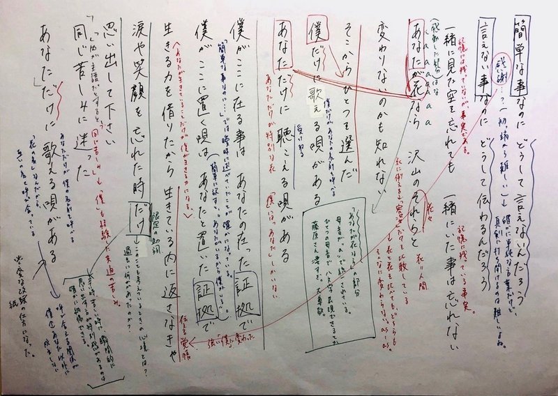 藤村的解釈 Bump Of Chicken 花の名 藤村 Note 藤村的解釈 Bump Of Chicken 花の名 藤村 Note