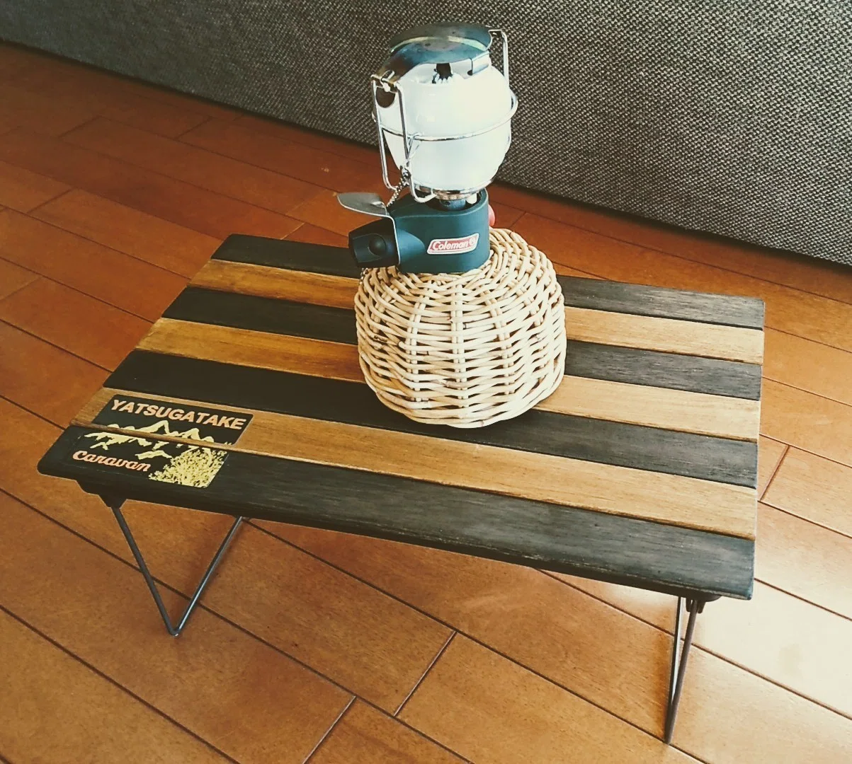 キャンプ用 防災用 折り畳みテーブル 自作品 100均グッズで