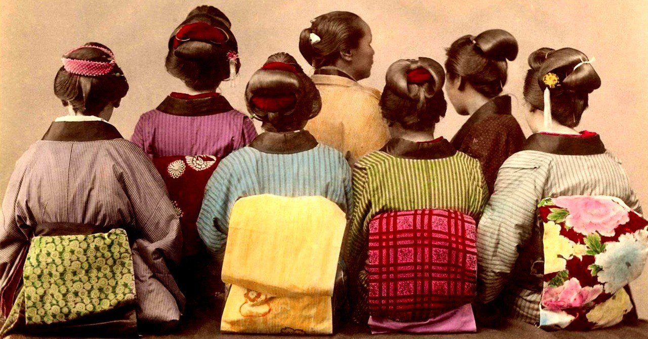 帯の胸高と形 明治編｜三輪