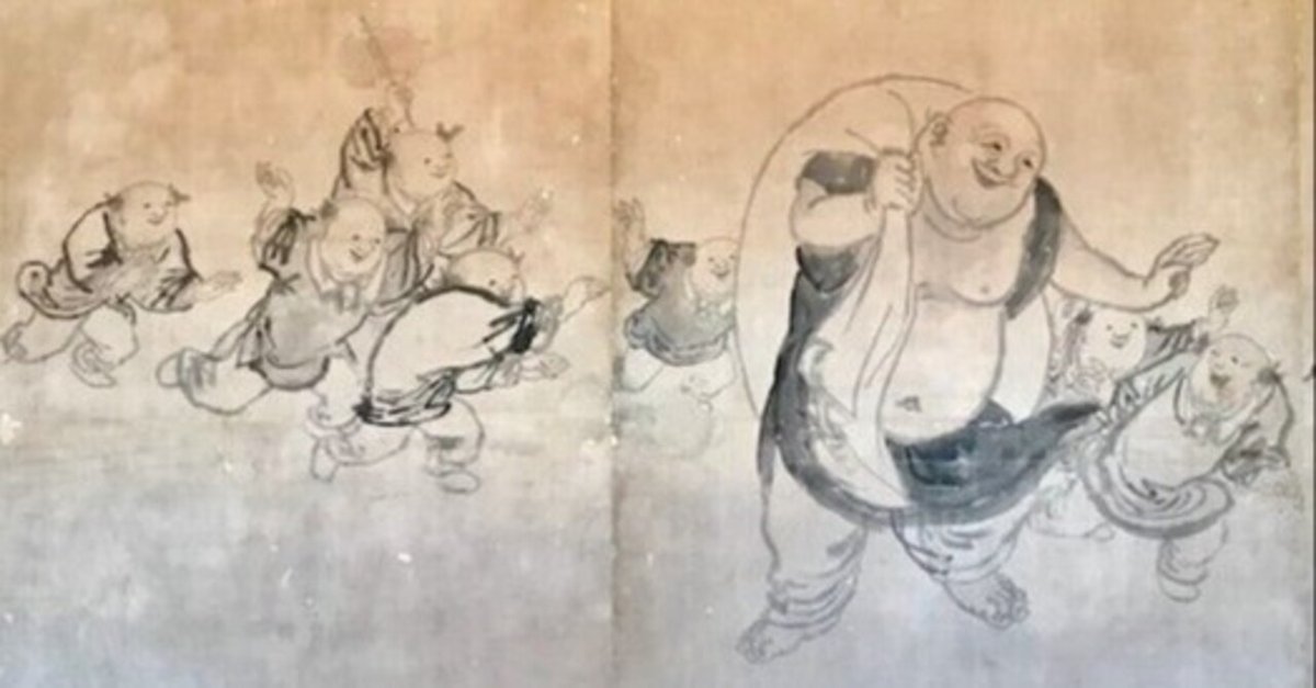 模写/心言/観象図/像図/唐高僧一行和尚/布袋屋掛軸HC-555 模写/心言/観象図/像図/唐高僧一行和尚/布袋屋掛軸HC-555