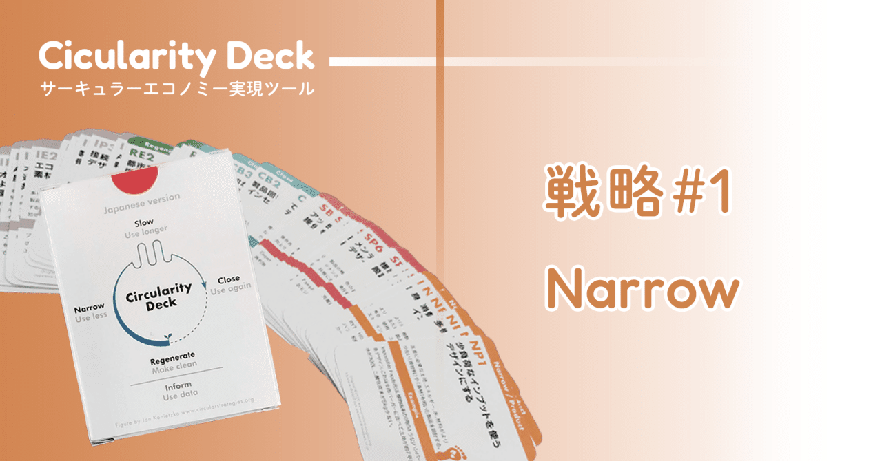 Circularity Deck サーキュラーエコノミー用カード サーキュラーエコノミー戦略 #1 Narrow｜Members＋ 脱炭素DXレポート