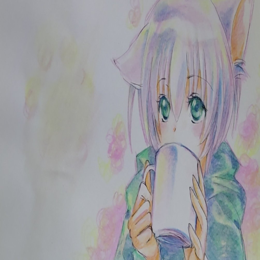 水彩色鉛筆（セリア）｜猫の手