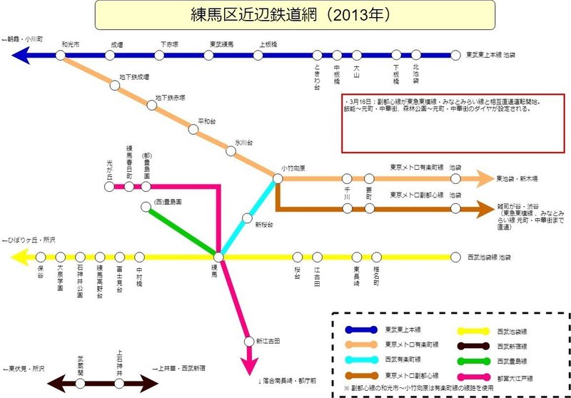 練馬区の鉄道網 1970年 Hideki 鉄分多め Note 練馬区の鉄道網 1970年 Hideki 鉄分多め Note