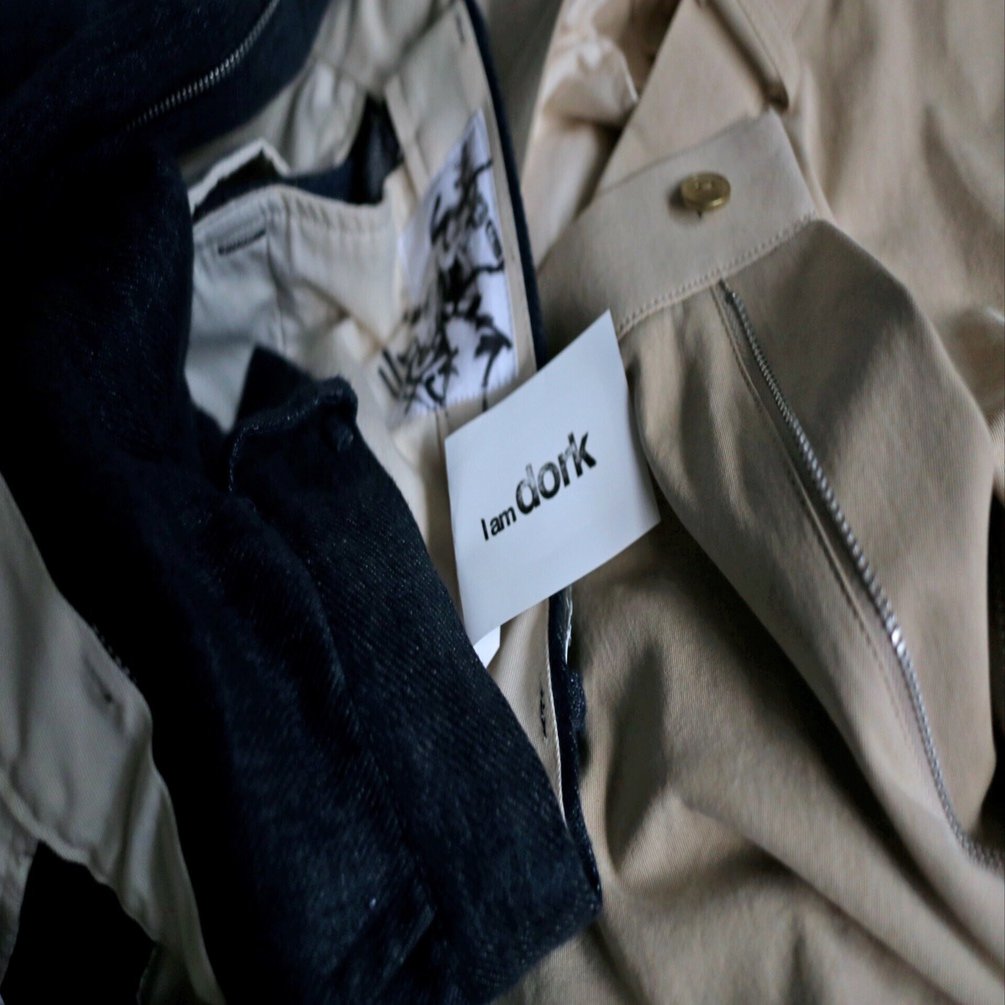 I am dork Work pants ChinoBEIGE ムラ染チノ I am dork Work pants ChinoBEIGE ムラ染チノ I AM DORK /アイアム