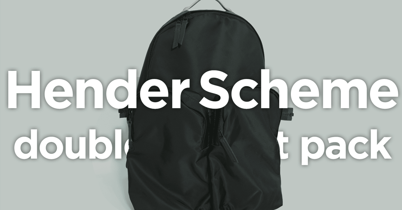 Hender Scheme（エンダースキーマ） 23WS double pocket pack｜g2