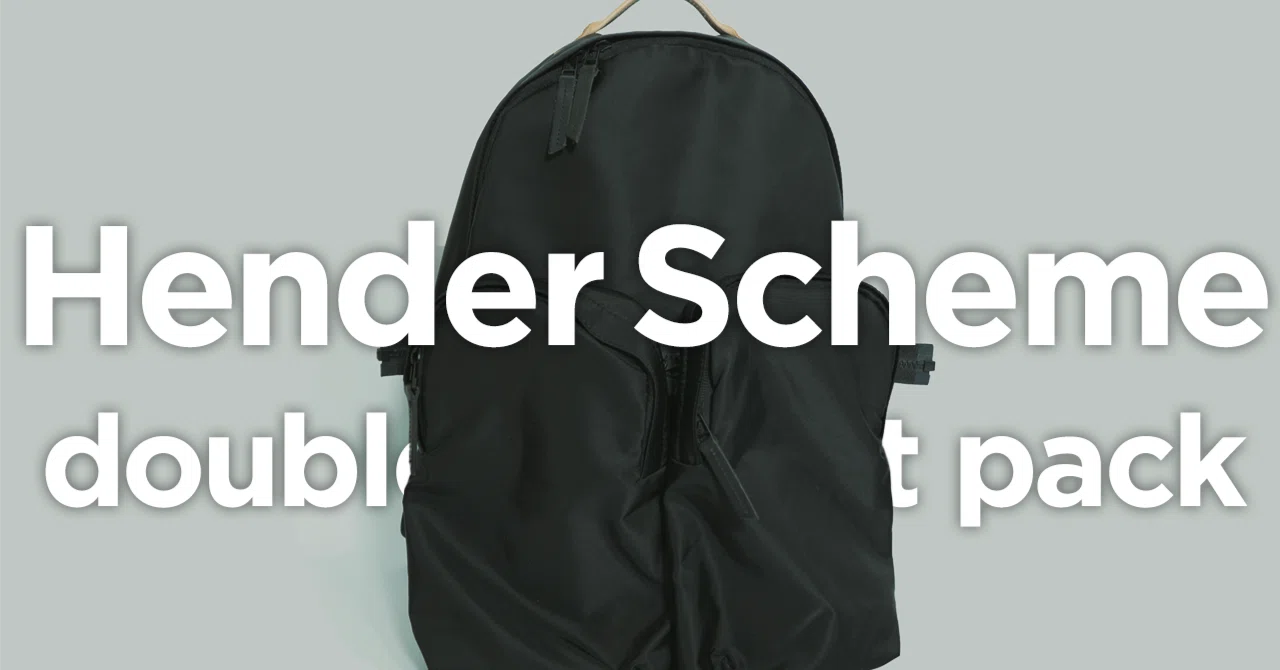 Hender Scheme（エンダースキーマ） 23WS double pocket pack｜g2 