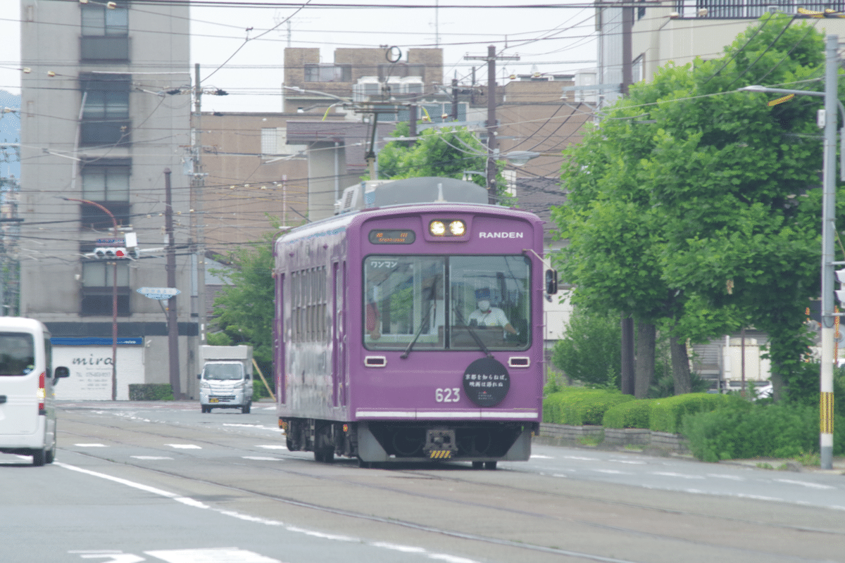 速くおよび自由な 京福電気鉄道 嵐電｜とも 置物