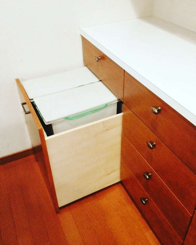 ゴミ箱ワゴンのあるキッチン背面収納 みゆう ママ建築士 Note ゴミ箱ワゴンのあるキッチン背面収納 みゆう ママ建築士 Note