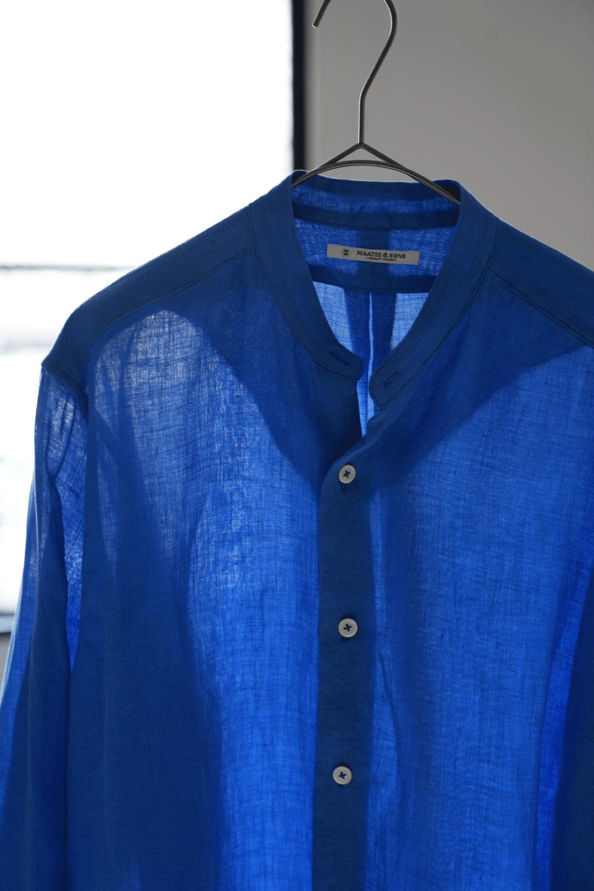 maatee&sons 強撚LINENガーゼBANDカラーSH MAATEE&SONS -Band Collar SH 裾Cut- | twelve blog