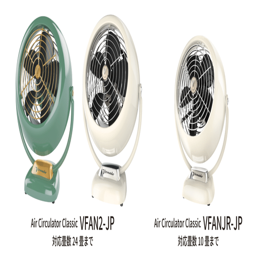 サーキュレーターのサイズ選び。10畳の部屋にはVFANJR-JPそれともVFAN2
