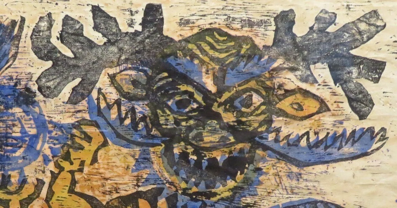 版画の作者は田島征三さんだった！｜barber 三朝温泉の梶川理髪館