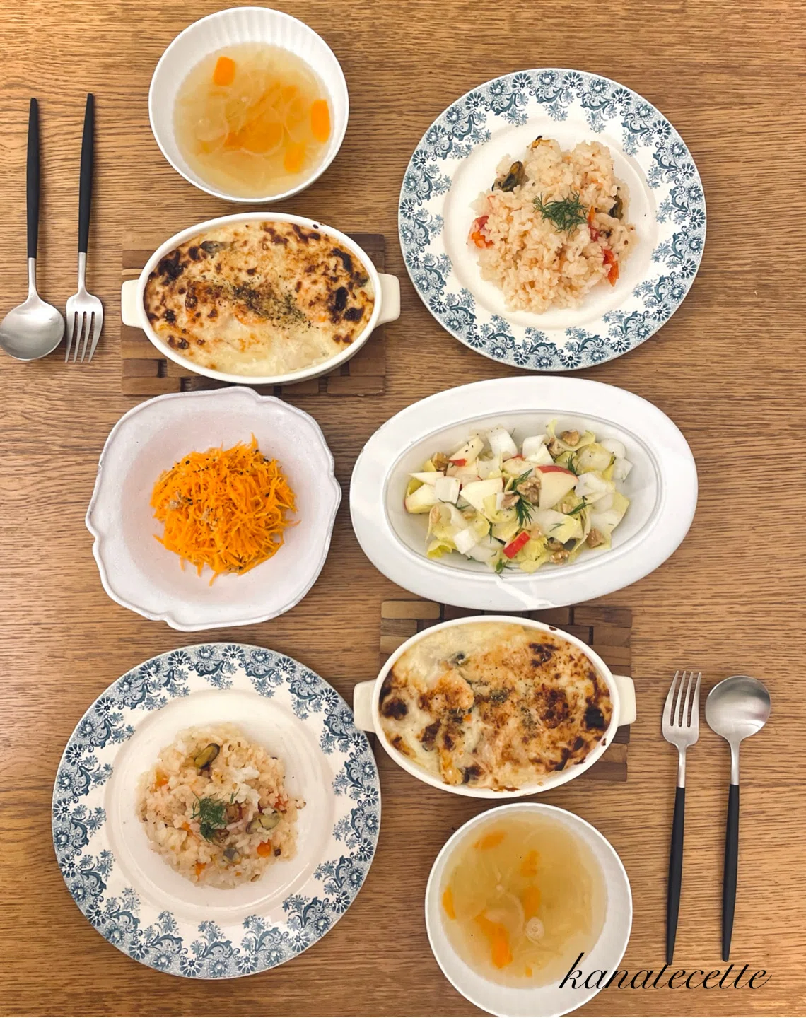 パリのお家ごはん】シーフードグラタンとピラフで洋食ごはん