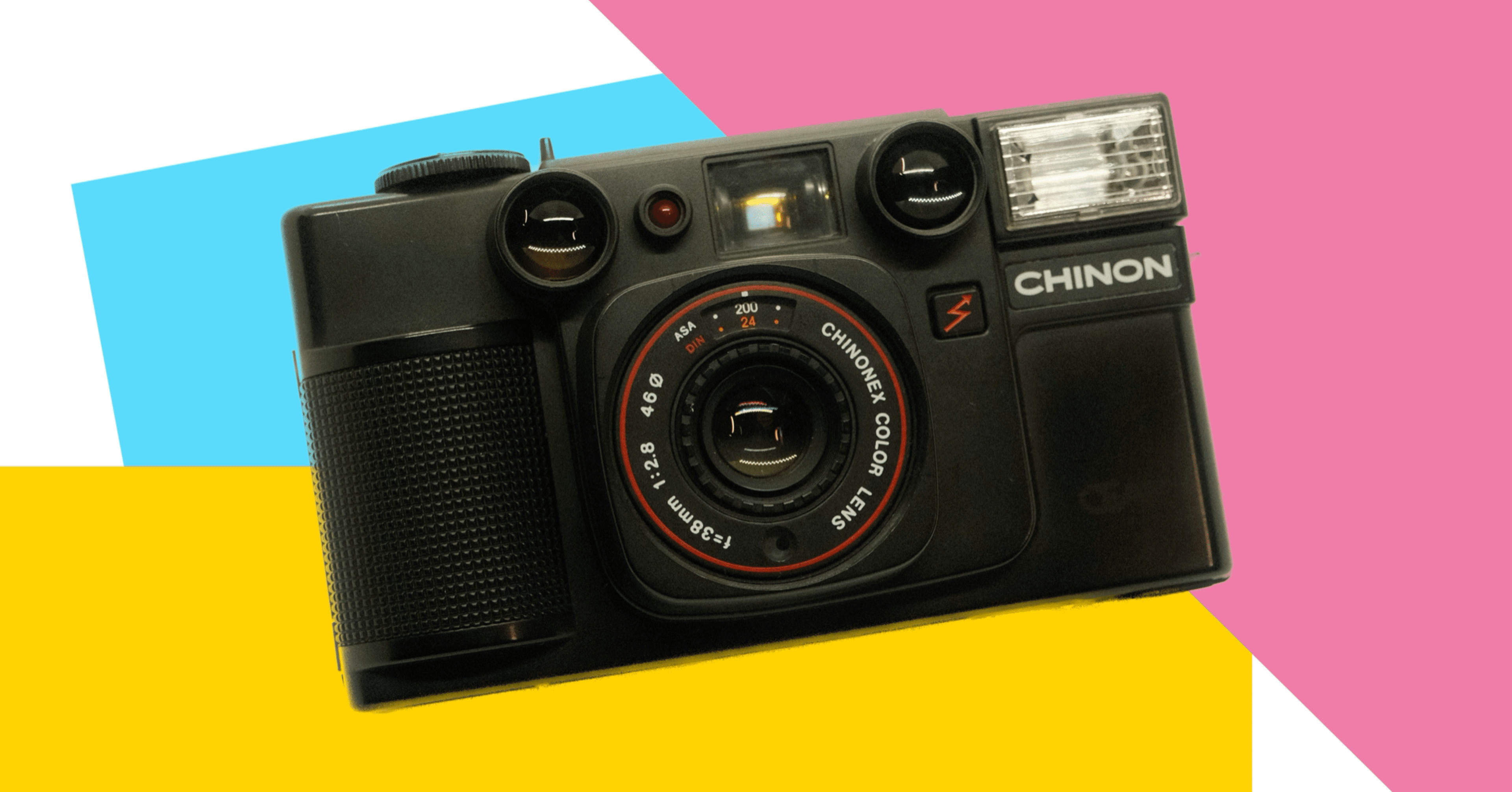 完動品❀極美品【昭和レトロポップ❀エモい写り】可愛いデザインCHINON F35 3584ab662e46004aea1e21281688f8