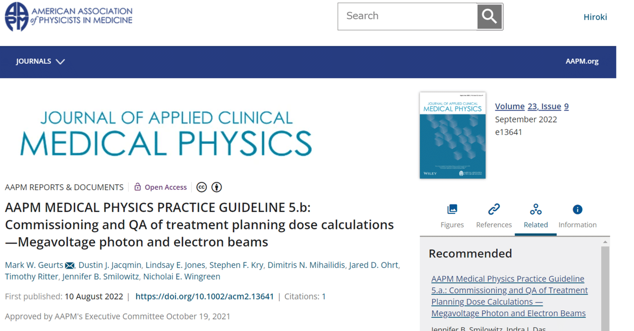 AAPM MEDICAL PHYSICS PRACTICE GUIDELINE 5.b Commissioning and QA of treatment planning dose