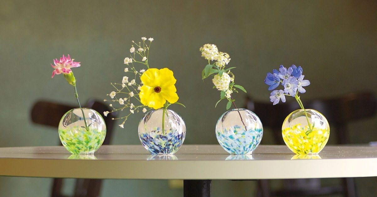 津軽びいどろ 秋村実 花瓶 ガラス工芸 ハンドメイド 【公式通販】