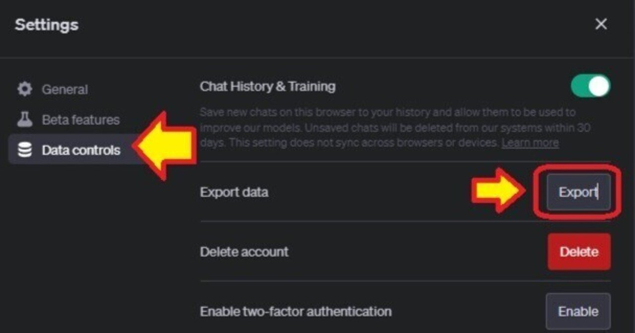 chatGPT4のExport機能を使ってみた。chat.html で見て、conversations