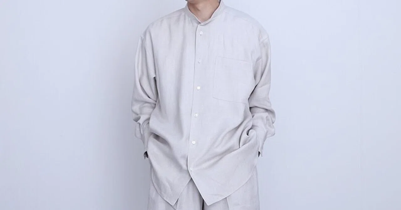 これからの時期に活躍してくれる【POSTELEGANT】LINEN SILK SHIRT 