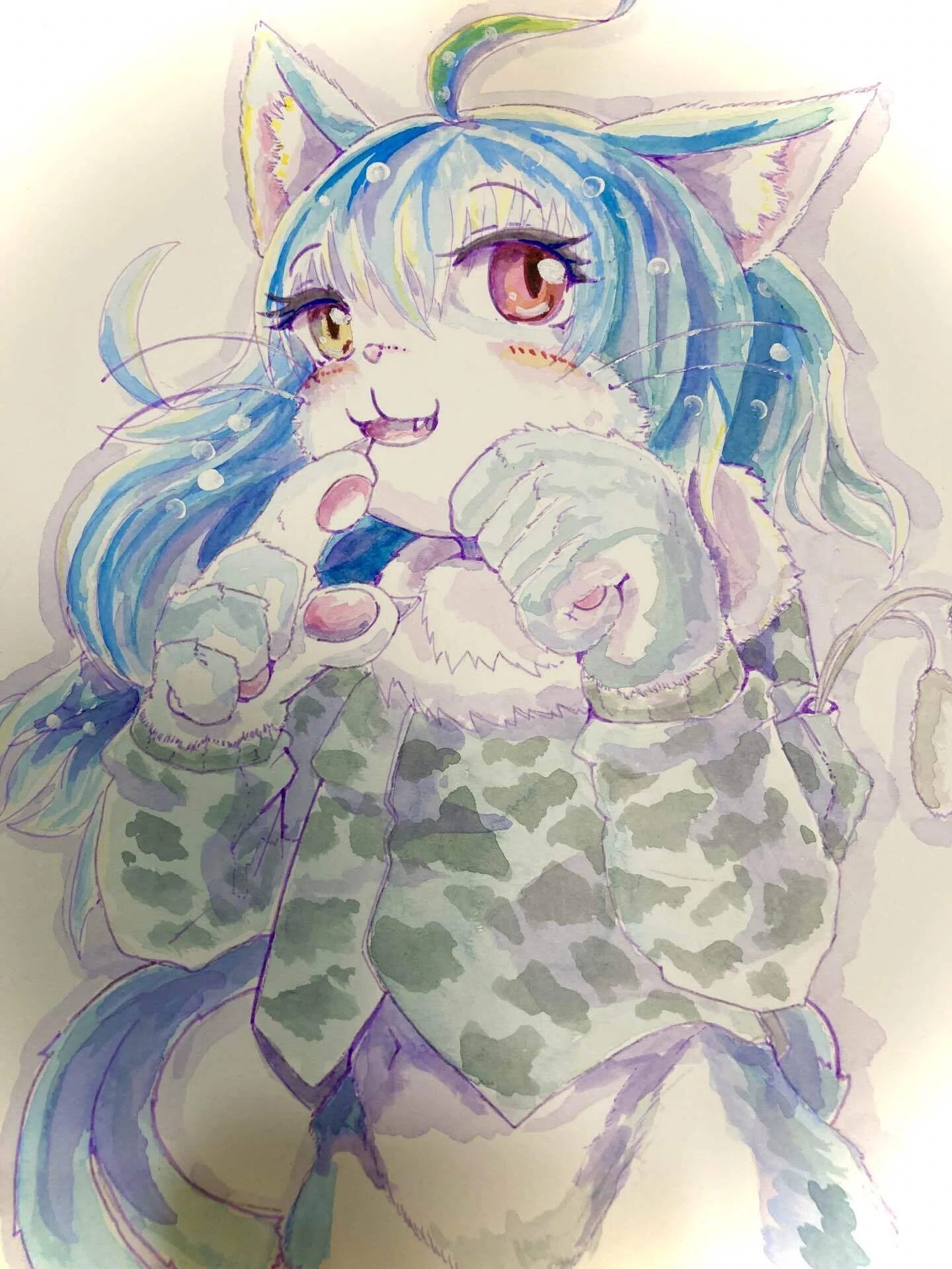 航空自衛隊御前崎分屯基地のキャラクターおまねこくんのファンアート