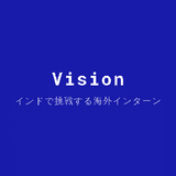 Vision~インドで挑戦する海外インターン~