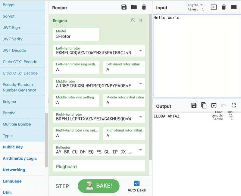 Gchqが公開したenigmaエミュレータで暗号化 復号化してみた Unknown Protocol Note