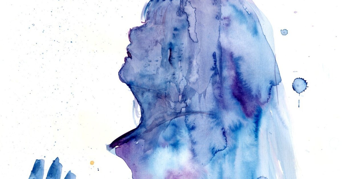 静寂な水の中の一瞬　手描きの水彩画　色紙 静寂な水の中の一瞬 手描きの水彩画 色紙