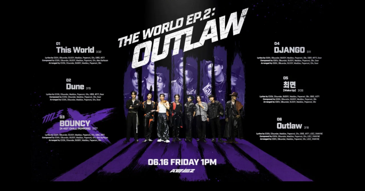 ATEEZ THE WORLD EP.2：OUTLAW トラックリストが出たよ！｜miyu-fa