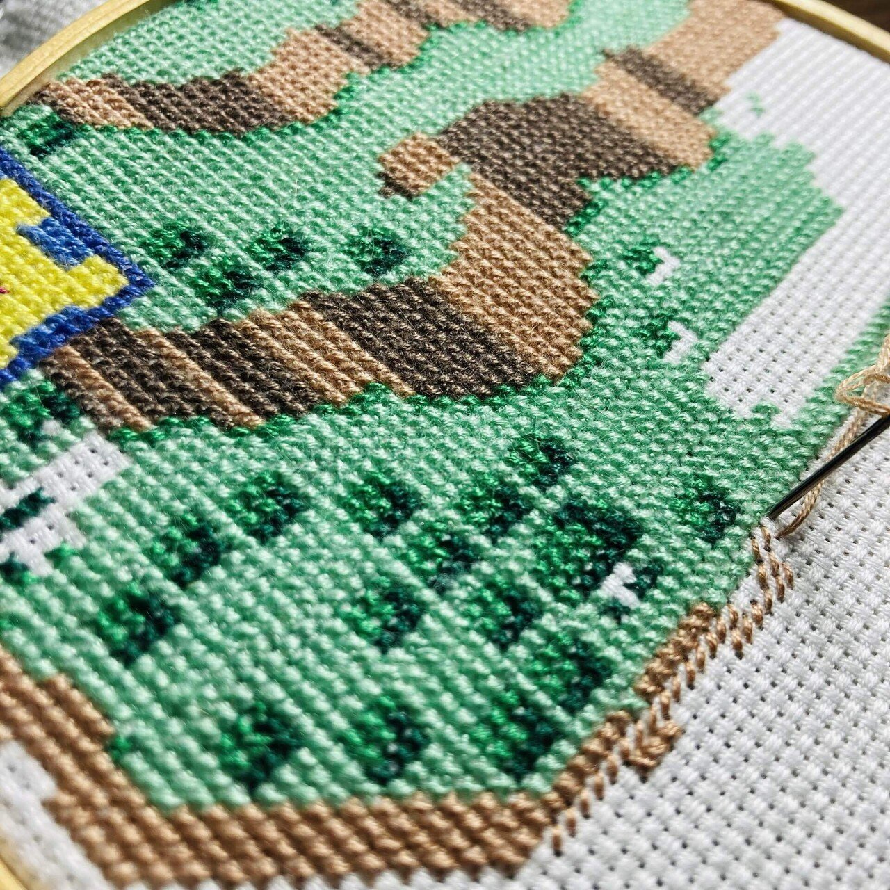 クロスステッチ　作成済み 刺しゅうキット 『クロスステッチキット &Botanical ワイルド